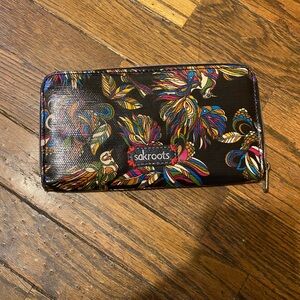 Sakroots Black Multicolor Patterned Wallet